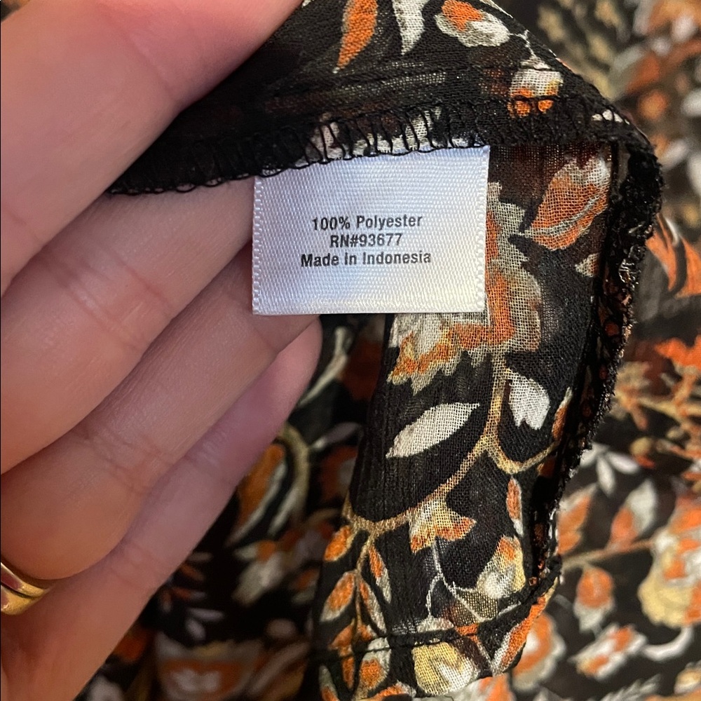 A.N.A Women’s Multicolor Floral Blouse (size L) - Picture 11 of 15